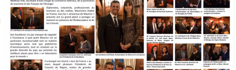 RECEPTION pour le 48ème anniversaire de l'indépendance de MAURICE